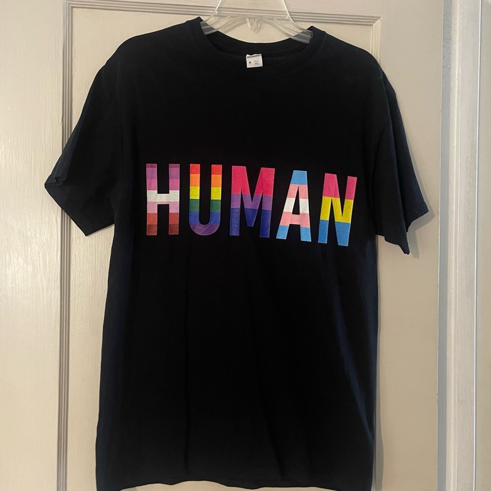 HUMAN Black T-shirt Size Medium - Equality, LGBTQ - PRIDE
